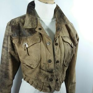 VTG MOTO/BOMBER Calfskin Leather Jacket